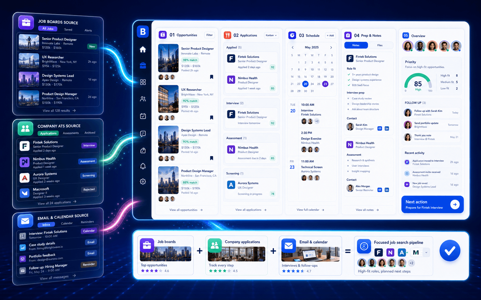 Job Hunt Command Center experience preview