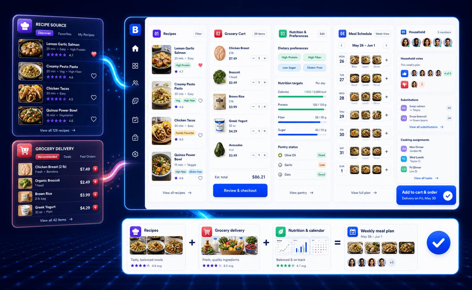Meal Plan + Grocery experience preview